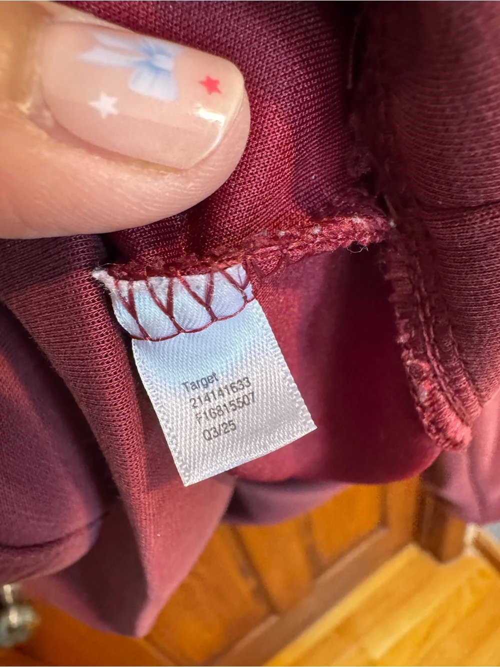 74A. Target Maroon Crewneck Sweatshirt with lace trim